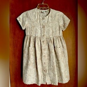 Girls GAP beige rose dress size M